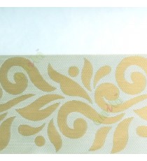 White gold color traditional design textured finished background with transparent net finished fabric zebra blind